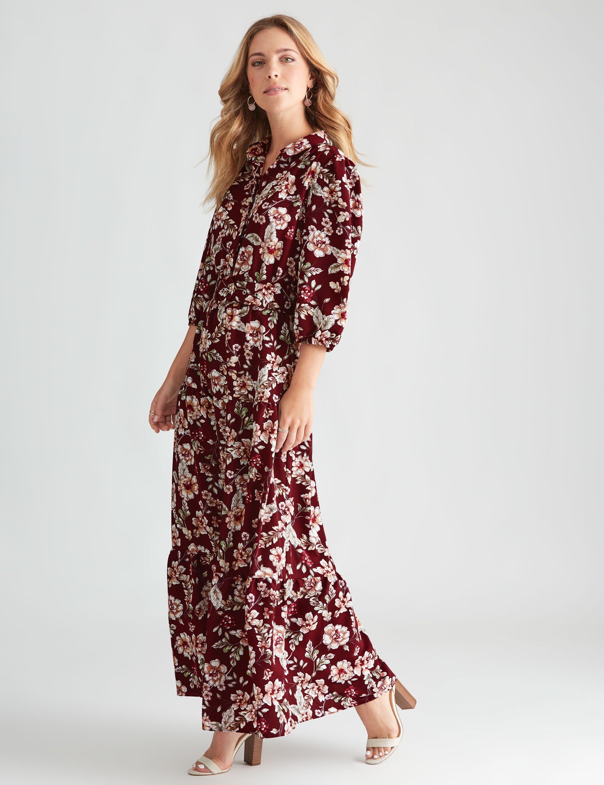 Sleeve Floral Print Dress - MyDeal